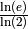 \frac{\ln(e)}{\ln(2)}