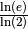 \frac{\ln(e)}{\ln(2)}