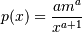 p(x) = \frac{am^a}{x^{a+1}}