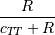 \frac{R}
     {c_{TT} + R}