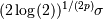 (2 \log(2))^{1/(2 p)} \sigma