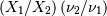 \left(X_{1}/X_{2}\right)\left(\nu_{2}/\nu_{1}\right)
