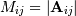 M_{ij}=\left|\mathbf{A}_{ij}\right|