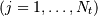 (j = 1, \ldots, N_{t})