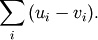 \sum_i {(u_i-v_i)}.