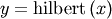 y=\textrm{hilbert}\left(x\right)