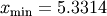 x_{\textrm{min}}=5.3314